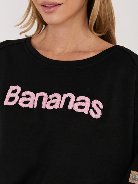 Czarna bluza oversize bez kaptura RUE PARIS