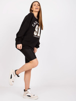 Czarna bluza dresowa z haftem Suzanne  