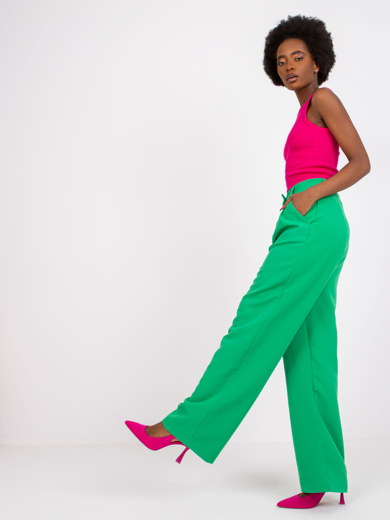 Fuchsia Basic Top gerippt Eston RUE PARIS