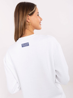 Biała dresowa bluza z haftem SUBLEVEL