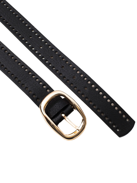 Hurtownia Czarny ażurowy pasek damski OCH BELLA