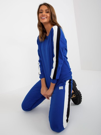 Hurt Ciemnoniebieski dresowy komplet basic z lampasami