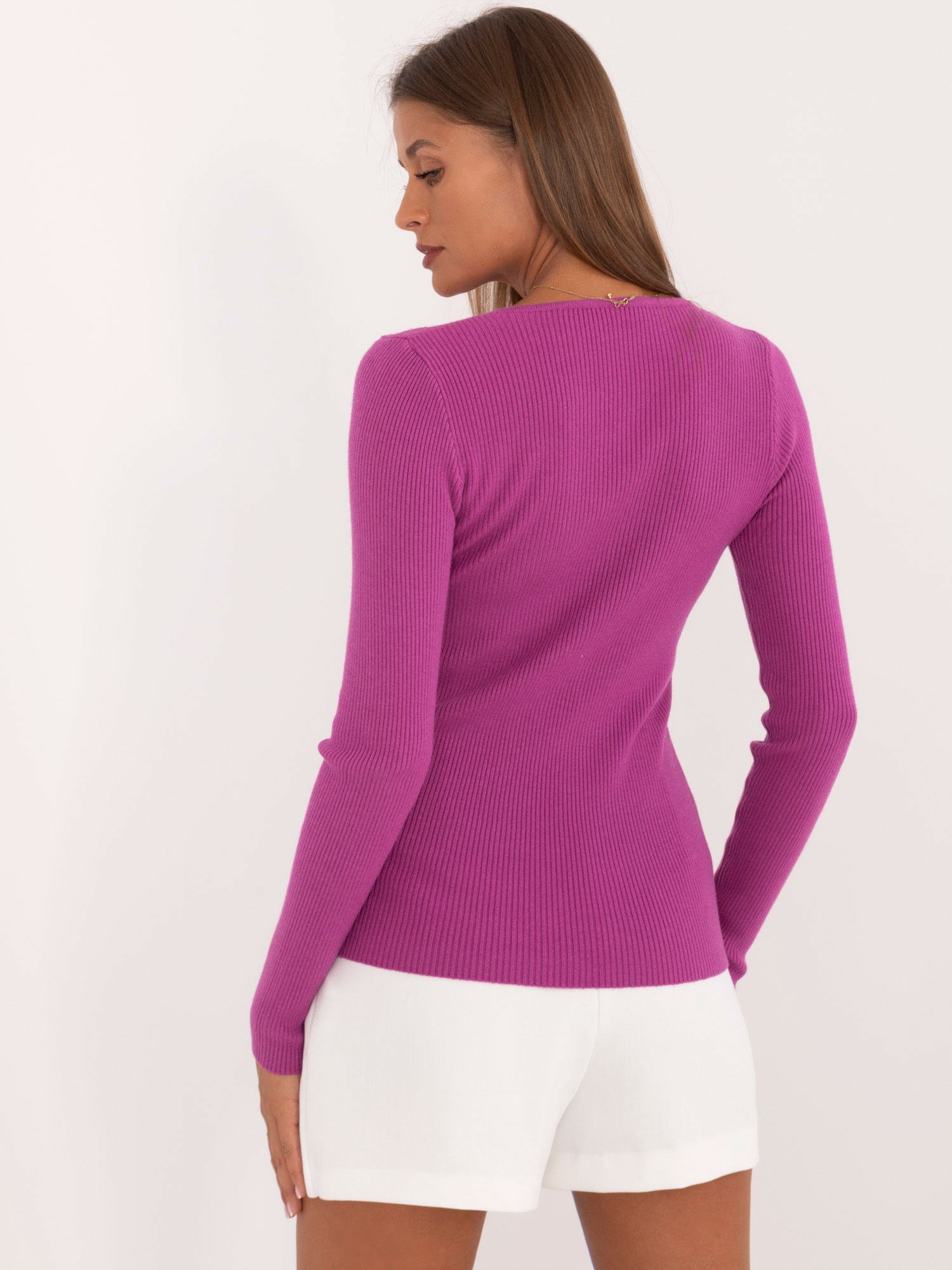 Sweter ciemny fioletowy