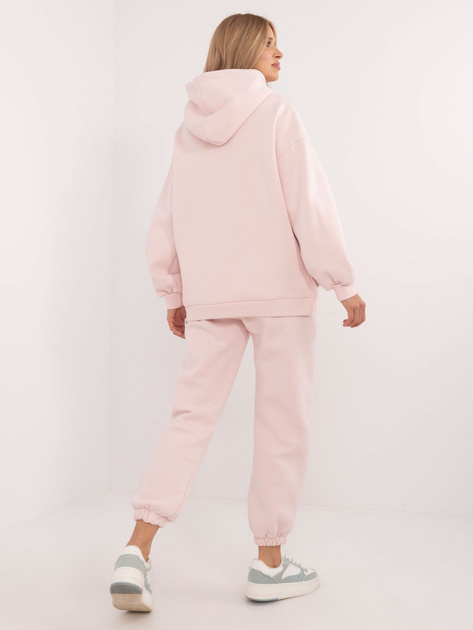 Hurt Jasnoróżowy damski komplet basic ze spodniami