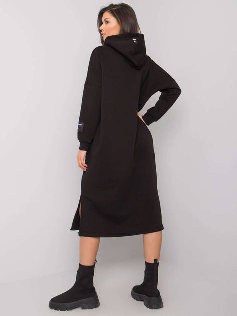 Czarna sukienka dresowa z kieszeniami Sheffield RUE PARIS