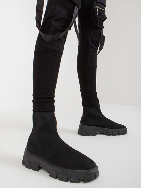 Hurtownia Czarne damskie spodnie dresowe typu cargo