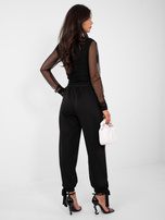 Czarne dresowe spodnie z kieszeniami 