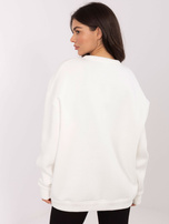 Ecru dresowa bluza oversize bez kaptura