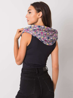 Szara chusta damska w grochy