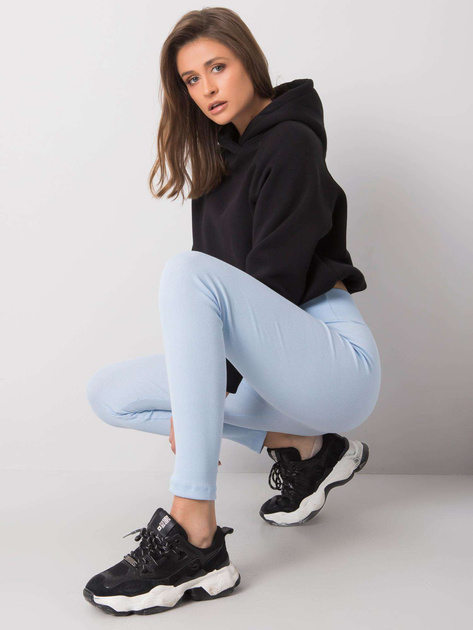 Jasnoniebieskie legginsy prążkowane Sanja