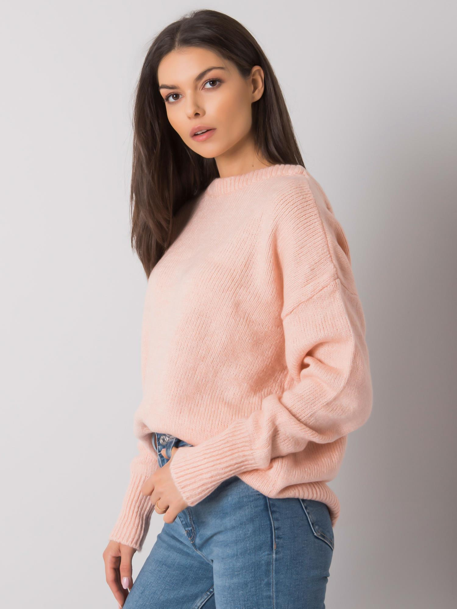 Pale pink sweater with chain Vermillion RUE PARIS