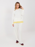 Ecru komplet z efektem koszulki pod spodem RUE PARIS 