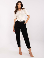 Hurt Czarne bawełniane spodnie z kieszeniami  