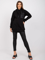 Czarny dwuczęściowy komplet dresowy z legginsami Elba 