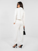 Ecru dresowa marynarka z guzikami na rękawach RUE PARIS 