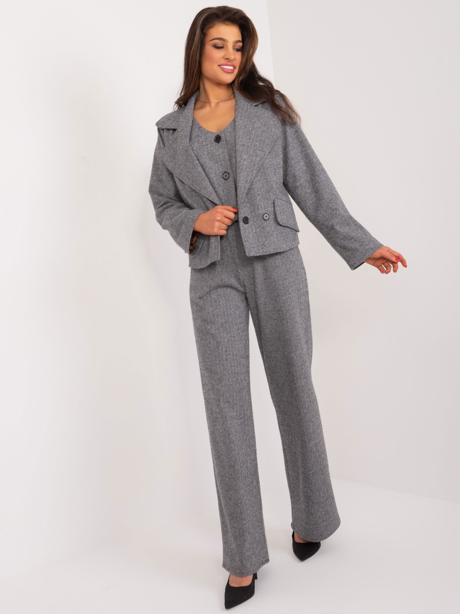 Hurt black-gray women's houndstooth jacket.