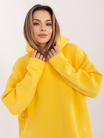 Żółta dresowa bluza basic z ociepleniem RUE PARIS