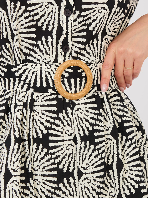 Czarna letnia sukienka z rękawem 3/4 SUBLEVEL