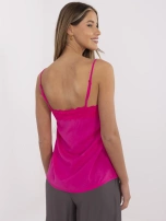 Fuchsia top with adjustable straps FRESH MADE.