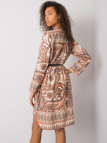 Beżowa sukienka z printem Vancouver
