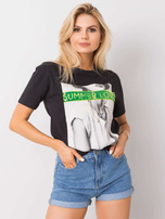 Czarny t-shirt Marcia