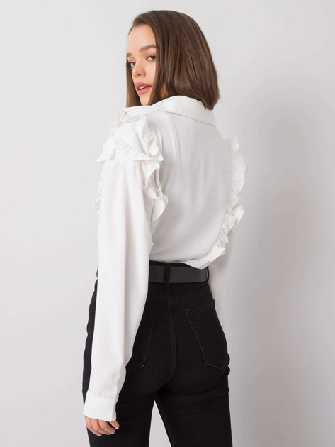 Ecru koszula z falbanami Layla OCH BELLA