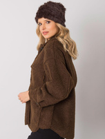 Ciemnobrązowa futrzana czapka