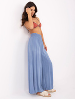Hurt Blaue weite Damenhosen aus Viskose OCH BELLA.