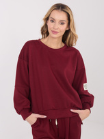 Bordowy komplet ze spodniami joggerami 