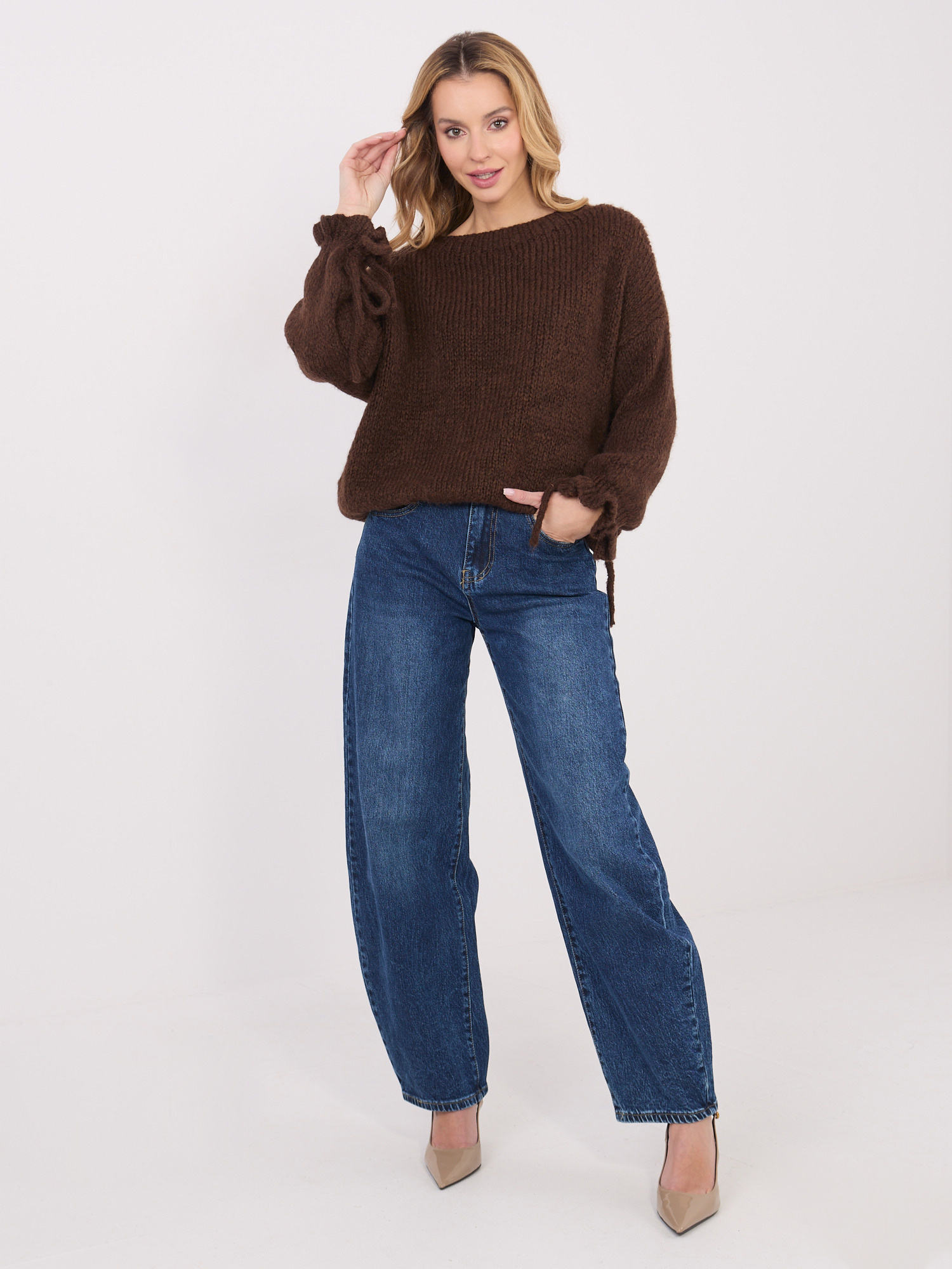 Sweter brązowy