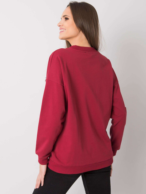 Bordowa bluza z aplikacją Marsylia RUE PARIS