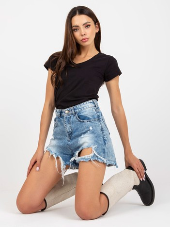 Hurt Czarny bawełniany t-shirt basic z krótkim rękawem 