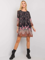 Schwarzes Kleid mit Mustern von Tristan OCH BELLA.
