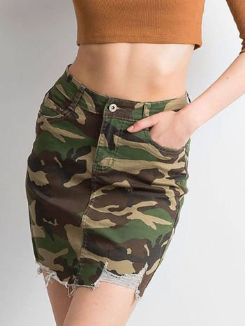 Spódnica mini we wzór moro