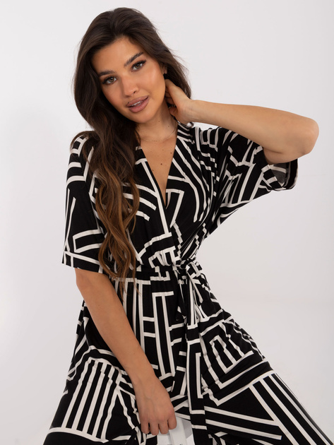 Hurt Czarny wzorzysty kombinezon z wiązaniem na plecach