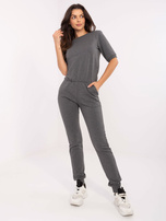 Ciemnoszary melanżowy kombinezon Ilina