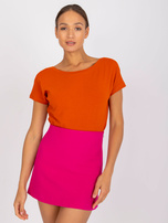 Ciemnopomarańczowy damski t-shirt Fire