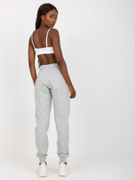 Hurt Szare melanżowe dresowe spodnie basic z kieszeniami 