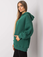 Dunkelgrüner Damenhoodie mit Kapuze Michele.