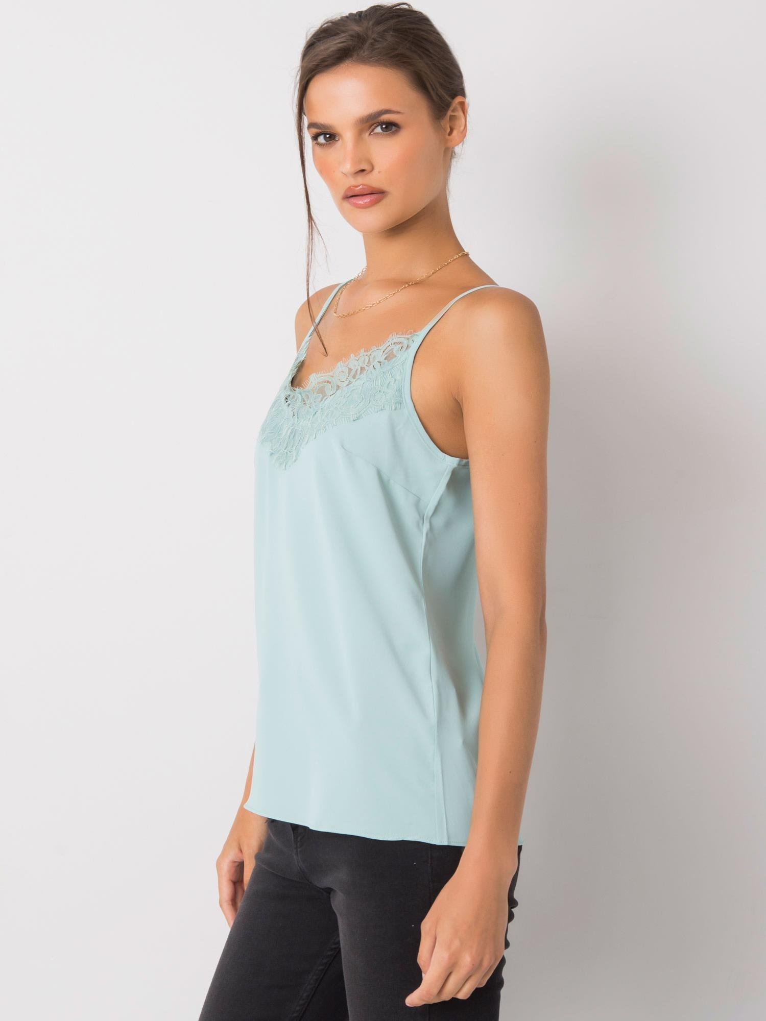 Mint top with Alenna lace