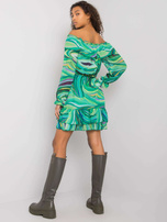 Zielona sukienka hiszpanka z falbaną Edmonton