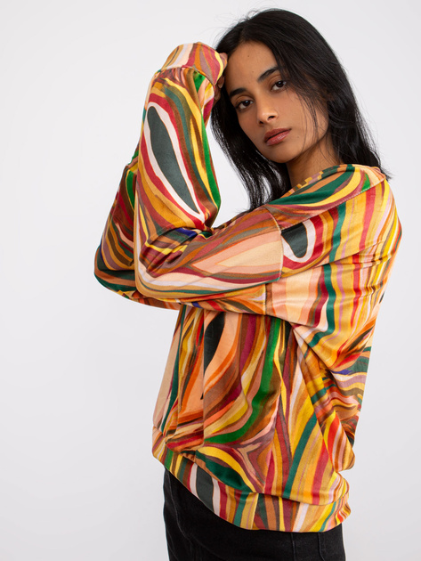 Żółta bluzka z dekoltem w serek Evelyne