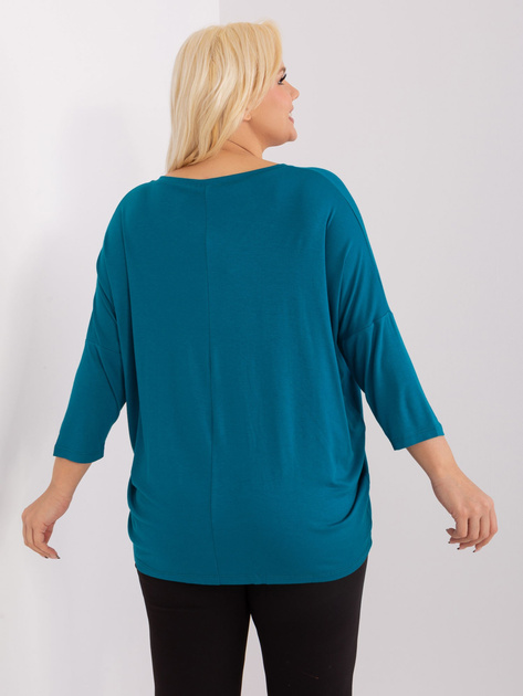 Hurt Morska damska bluzka plus size z dekoltem V