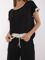 Czarny letni komplet z bluzką oversize