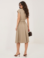 Fango flared dress with a belt.