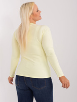 Hurt Jasnożółta bluzka plus size z długim rękawem