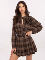 Brązowa mini spódnica od kompletu  