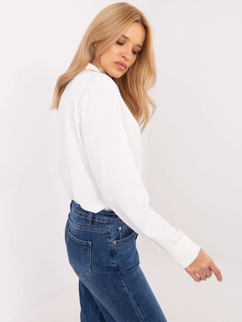 Hurt Ecru elegancka koszula damska z kołnierzykiem