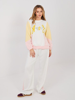 Ecru dresowy komplet z bluzą oversize RUE PARIS 