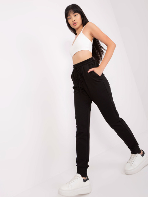 Hurt Czarne damskie spodnie dresowe z wiązaniem